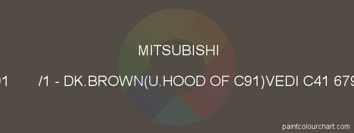 Mitsubishi paint C91 /1 Dk.brown(u.hood Of C91)vedi C41 6799/