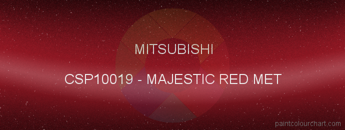 Mitsubishi paint CSP10019 Majestic Red Met