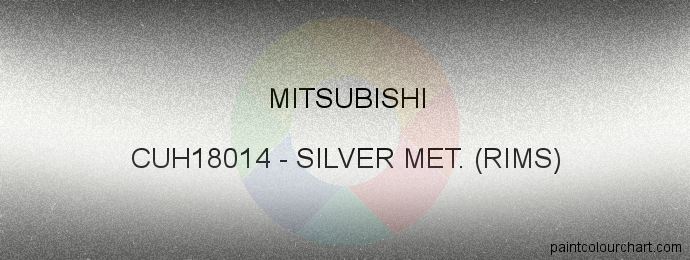 Mitsubishi paint CUH18014 Silver Met. (rims)