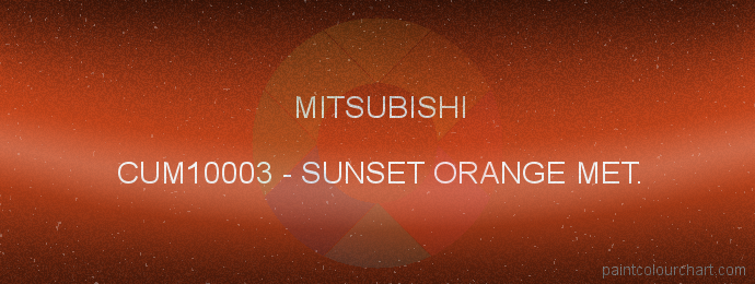 Mitsubishi paint CUM10003 Sunset Orange Met.