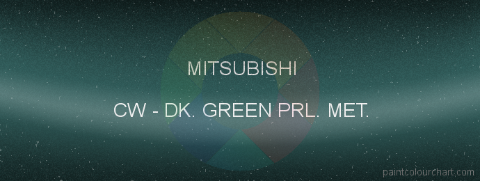 Mitsubishi paint CW Dk. Green Prl. Met.