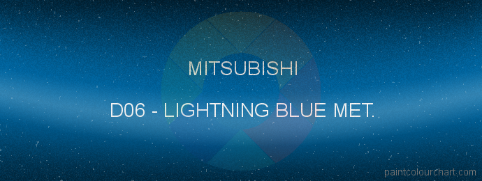 Mitsubishi paint D06 Lightning Blue Met.