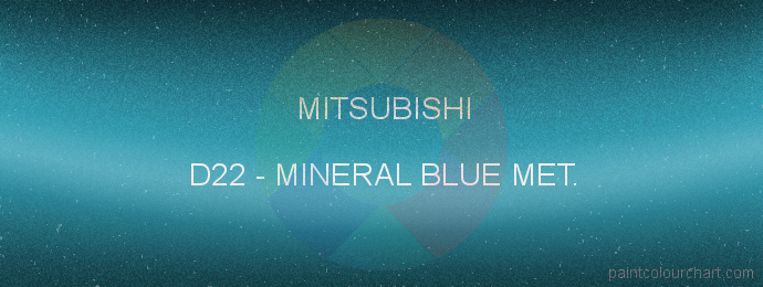 Mitsubishi paint D22 Mineral Blue Met.