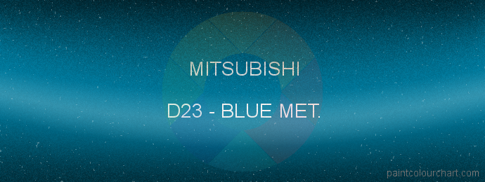 Mitsubishi paint D23 Blue Met.