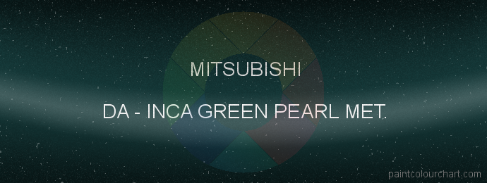 Mitsubishi paint DA Inca Green Pearl Met.
