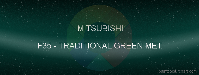 Mitsubishi paint F35 Traditional Green Met.