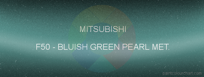 Mitsubishi paint F50 Bluish Green Pearl Met.