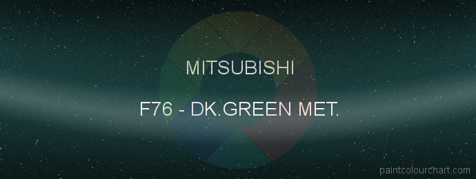 Mitsubishi paint F76 Dk.green Met.