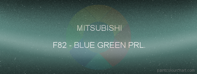 Mitsubishi paint F82 Blue Green Prl.