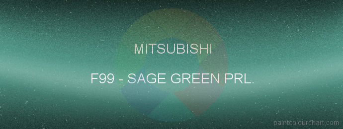 Mitsubishi paint F99 Sage Green Prl.