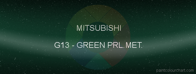 Mitsubishi paint G13 Green Prl.met.