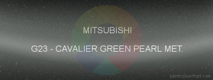 Mitsubishi paint G23 Cavalier Green Pearl Met.