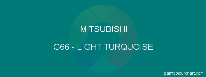 Mitsubishi paint G66 Light Turquoise