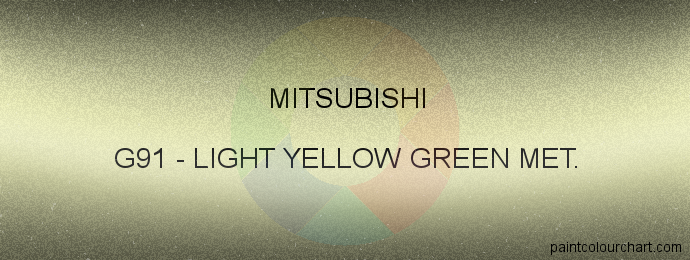 Mitsubishi paint G91 Light Yellow Green Met.