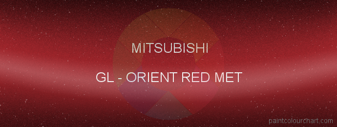 Mitsubishi paint GL Orient Red Met