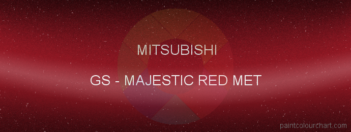 Mitsubishi paint GS Majestic Red Met