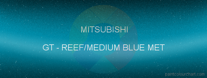Mitsubishi paint GT Reef/medium Blue Met