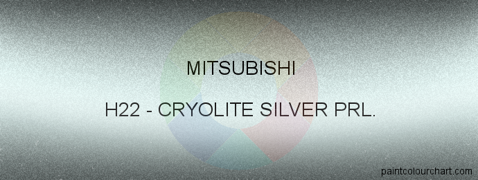 Mitsubishi paint H22 Cryolite Silver Prl.