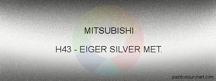 Mitsubishi paint H43 Eiger Silver Met.