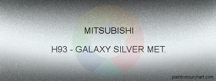 Mitsubishi paint H93 Galaxy Silver Met.