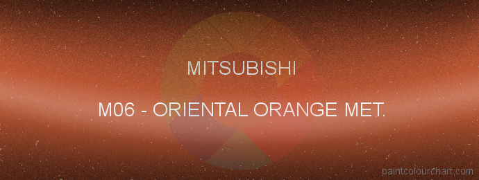 Mitsubishi paint M06 Oriental Orange Met.