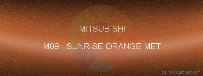 Mitsubishi paint M09 Sunrise Orange Met.