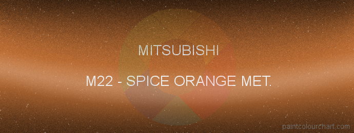 Mitsubishi paint M22 Spice Orange Met.