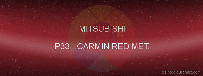 Mitsubishi paint P33 Carmin Red Met.