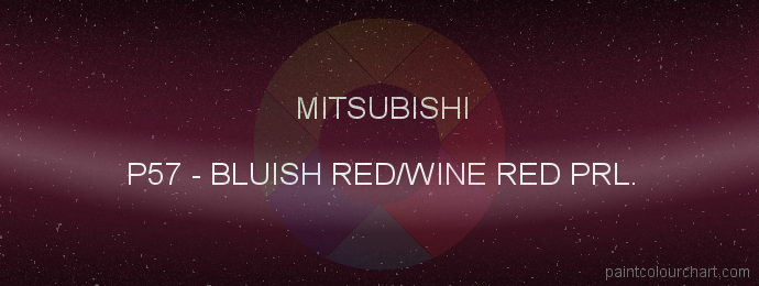 Mitsubishi paint P57 Bluish Red/wine Red Prl.