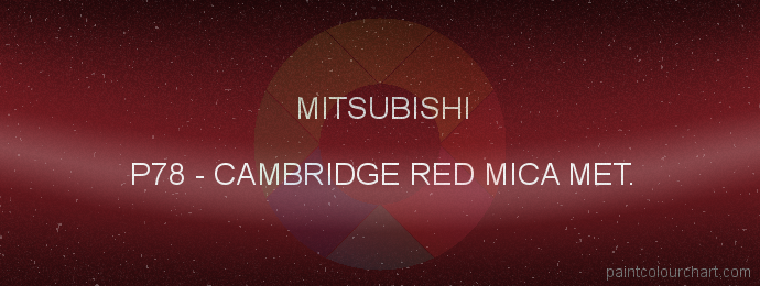 Mitsubishi paint P78 Cambridge Red Mica Met.
