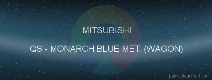 Mitsubishi paint QS Monarch Blue Met. (wagon)