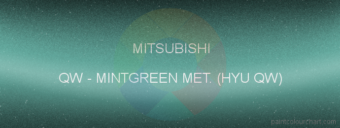 Mitsubishi paint QW Mintgreen Met. (hyu Qw)