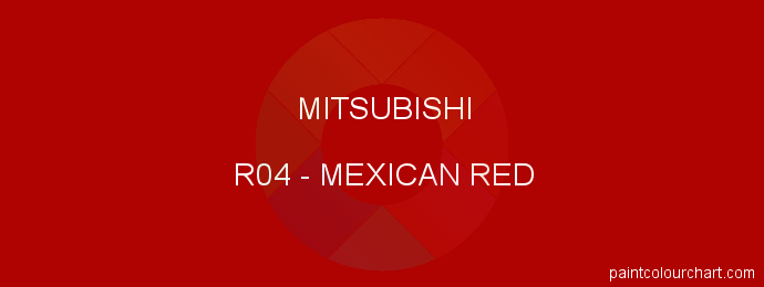 Mitsubishi paint R04 Mexican Red