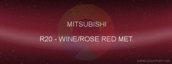 Mitsubishi paint R20 Wine/rose Red Met.