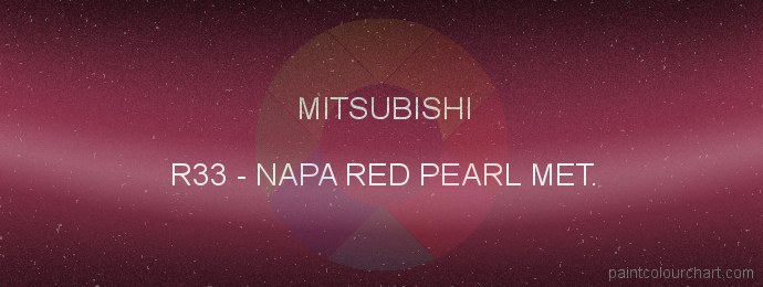 Mitsubishi paint R33 Napa Red Pearl Met.