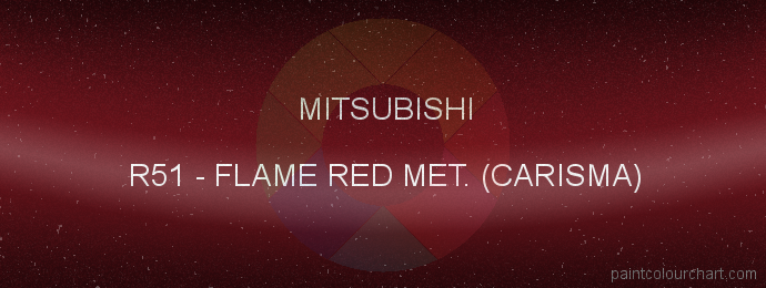 Mitsubishi paint R51 Flame Red Met. (carisma)