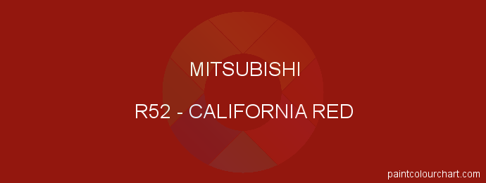 Mitsubishi paint R52 California Red