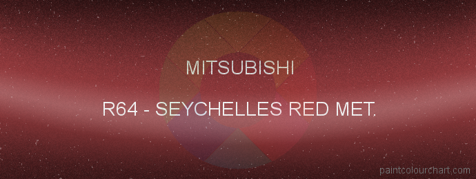 Mitsubishi paint R64 Seychelles Red Met.