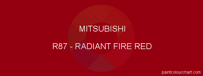 Mitsubishi paint R87 Radiant Fire Red