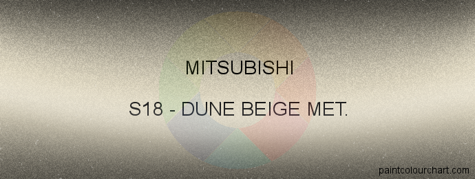 Mitsubishi paint S18 Dune Beige Met.