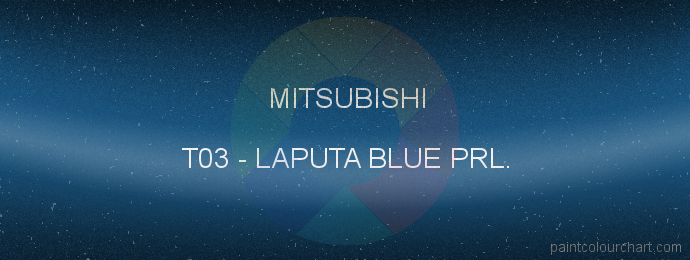 Mitsubishi paint T03 Laputa Blue Prl.