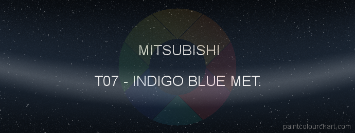 Mitsubishi paint T07 Indigo Blue Met.