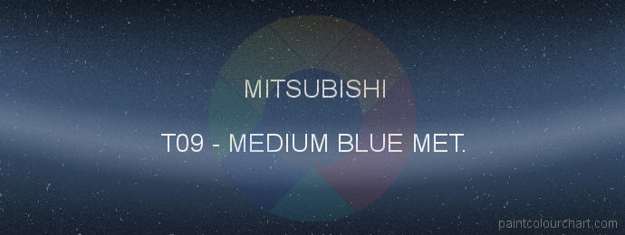 Mitsubishi paint T09 Medium Blue Met.