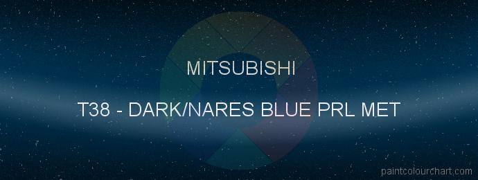 Mitsubishi paint T38 Dark/nares Blue Prl Met