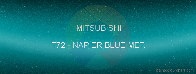 Mitsubishi paint T72 Napier Blue Met.