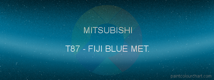 Mitsubishi paint T87 Fiji Blue Met.