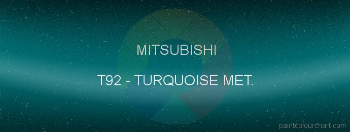 Mitsubishi paint T92 Turquoise Met.