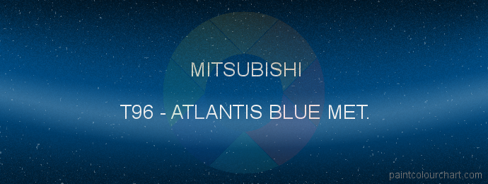 Mitsubishi paint T96 Atlantis Blue Met.
