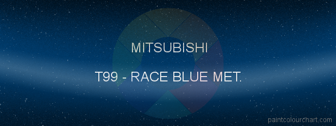 Mitsubishi paint T99 Race Blue Met.