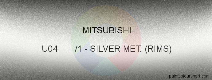 Mitsubishi paint U04 /1 Silver Met. (rims)